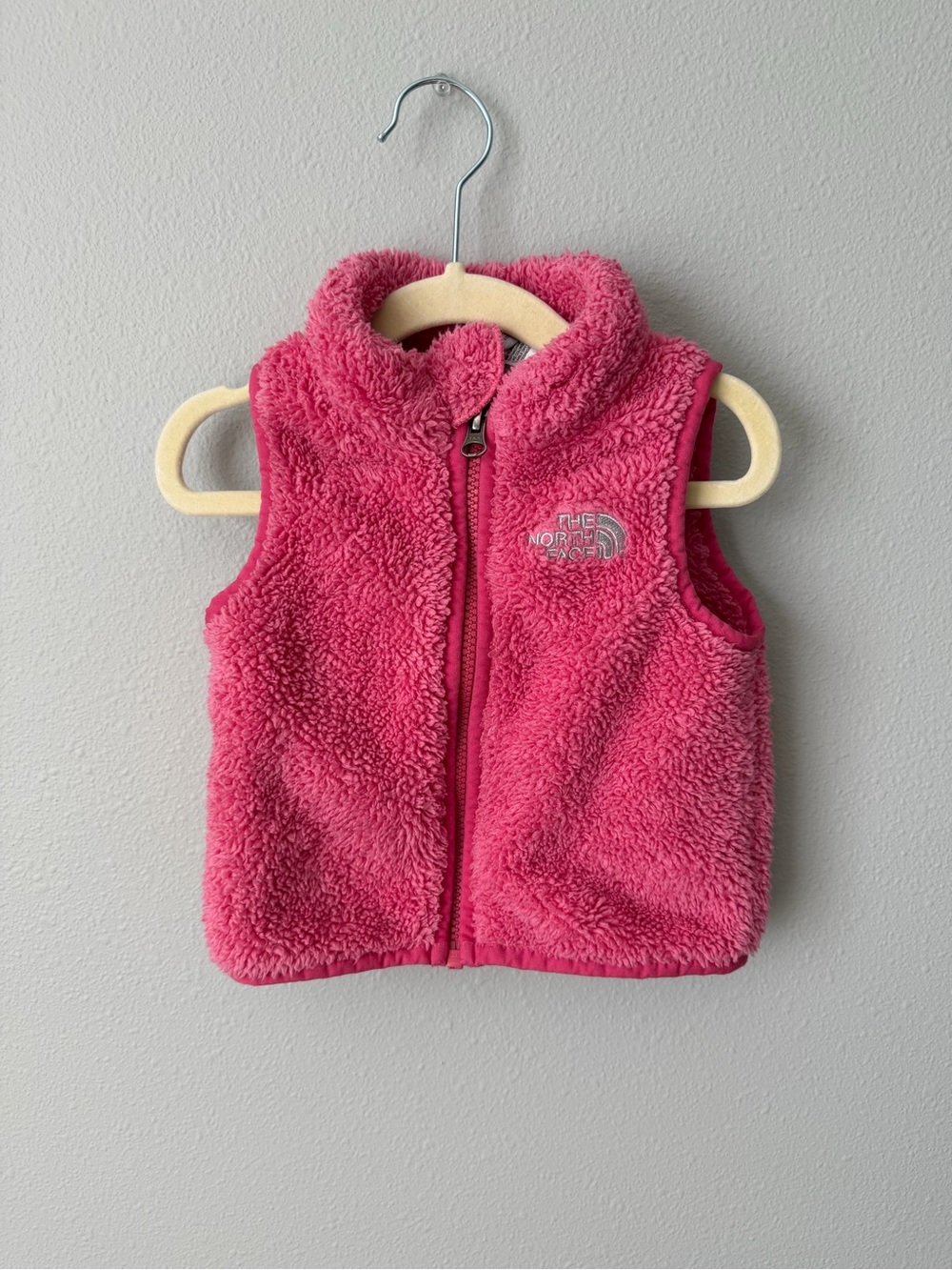 The North Face Pink Sherpa Fleece Vest for Infant Girls